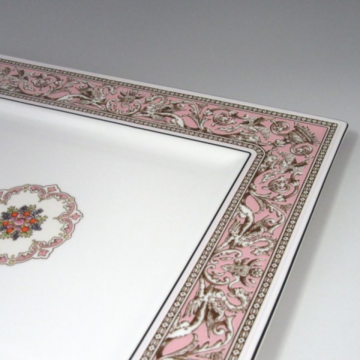 倉庫取り寄せ商品】ウェッジウッド フロレンティーンピンク プレート